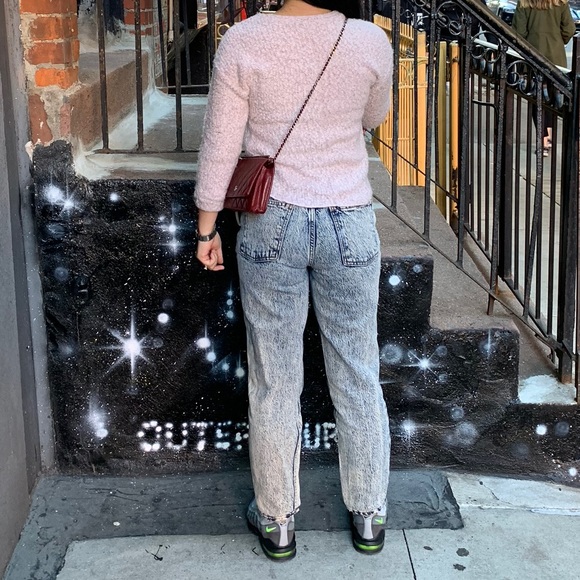 Bonjour Acid-washed High Waisted Mom Jeans - Picture 7 of 7